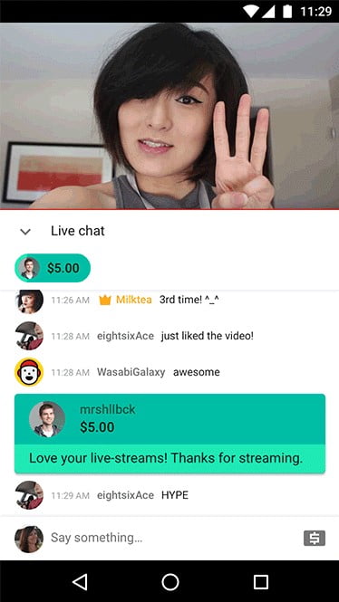 youtube super chat